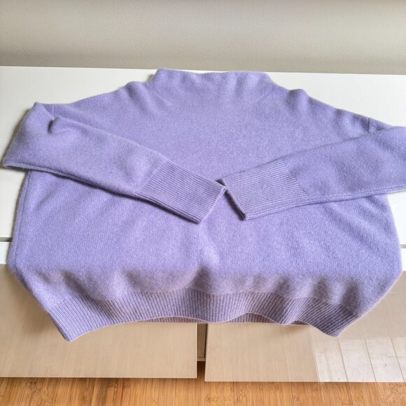Vince Boiled Cashmere Funnel Neck Sweater – Lavender - Picture 9 of 13